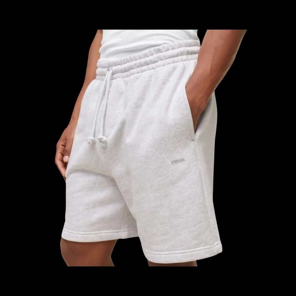 Gymshark Everywear Sweat Shorts Regular Fit Soft Grey Marl - HypeFly India View 5