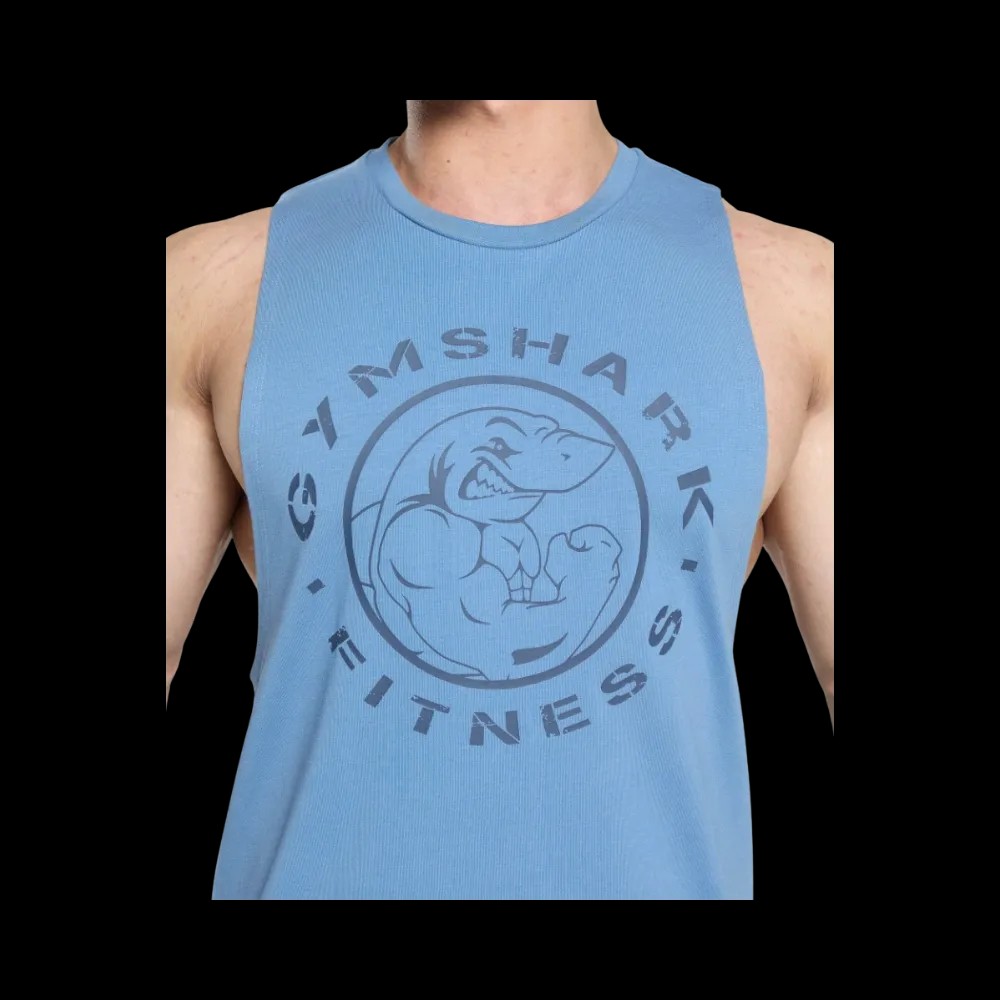 Gymshark Legacy Drop Arm Tank Slim Fit Classic Blue - HypeFly India View 4