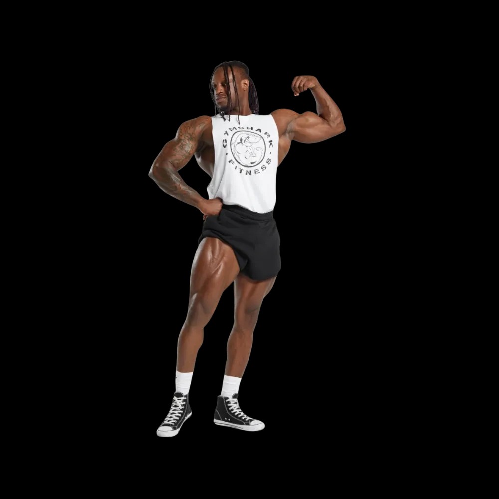 Gymshark Legacy Drop Arm Tank Slim Fit White - HypeFly India View 4