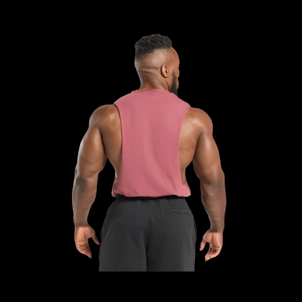 Gymshark Critical Drop Arm Tank Slim Fit Washed Berry Pink - HypeFly India View 4