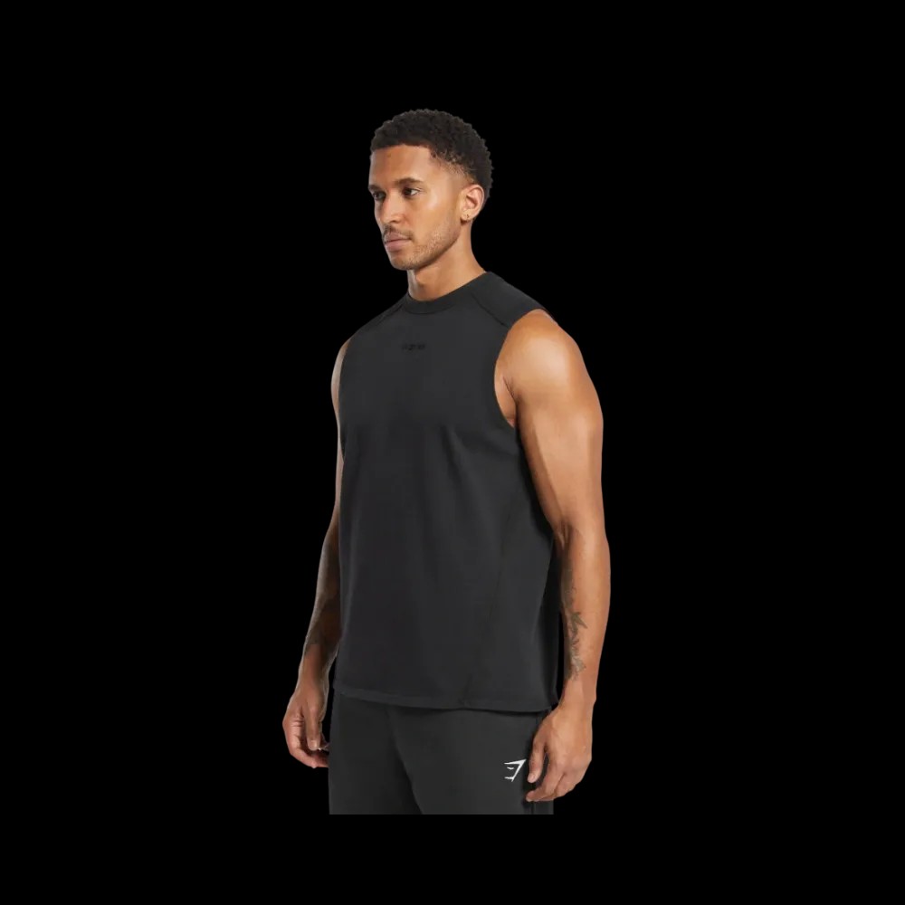 Gymshark Heavyweight Tank Oversized Fit Black - HypeFly India View 3