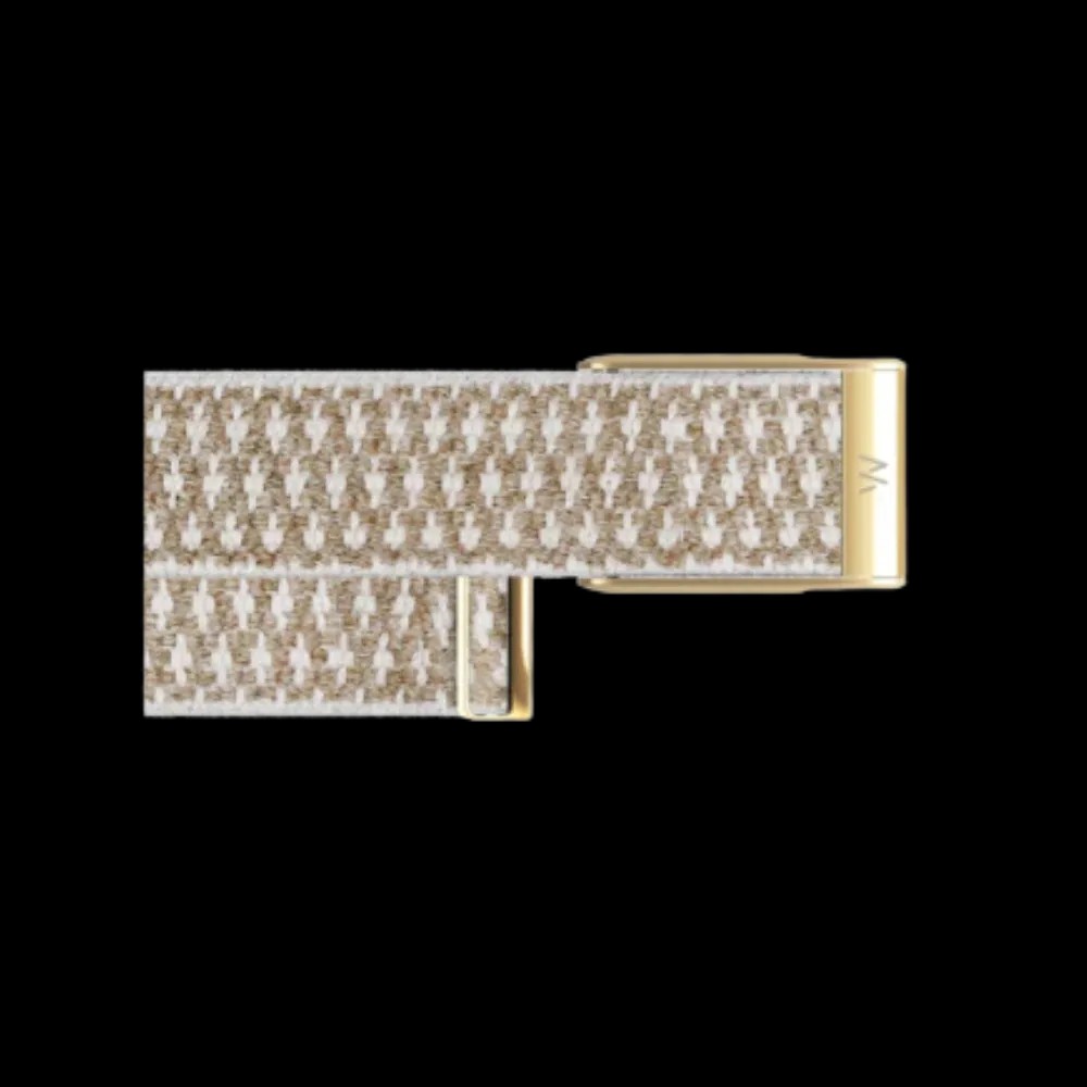 Whoop 5.0 Peak / MG Cloudknit Luxe Haze with Gold Band (Strap Only) - HypeFly India View 2
