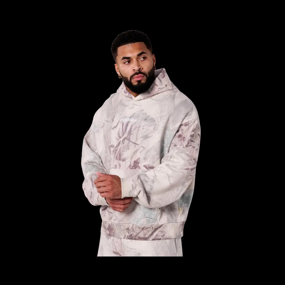 YoungLA Tree Camo Collection Pullover Hoodies Desert Tan Tree Camo - HypeFly India View 1