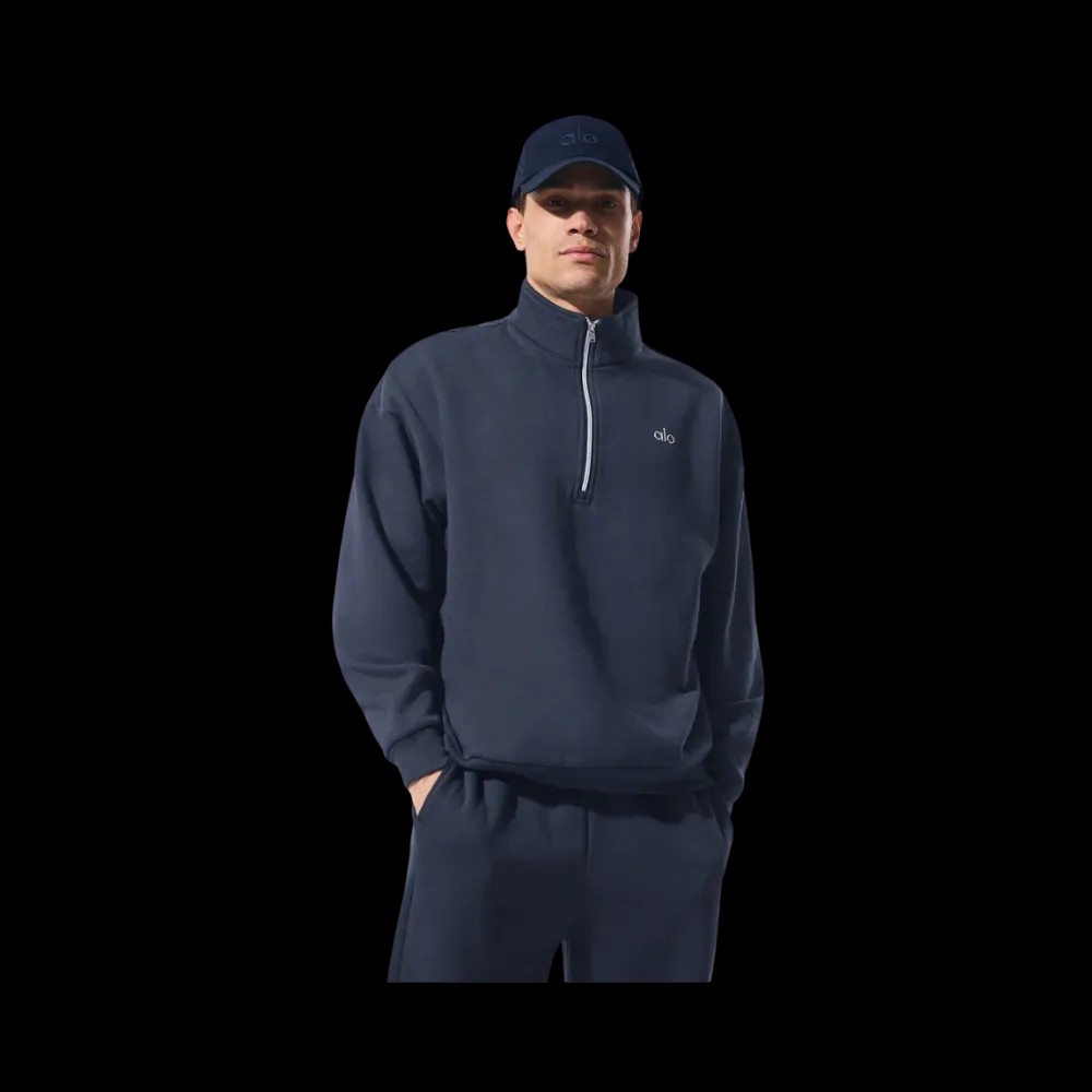Alo Men's Accolade 1/4 Zip Pullover Navy - HypeFly India View 1