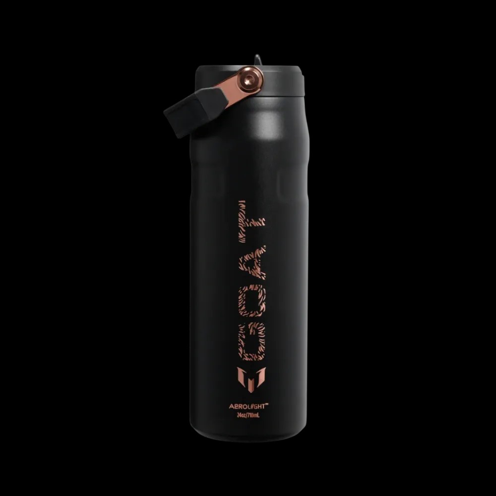 The Messi x Stanley IceFlow™ Flip Straw 2.0 Bottle | 24 OZ 'Messi GOAT Black' - HypeFly India View 2