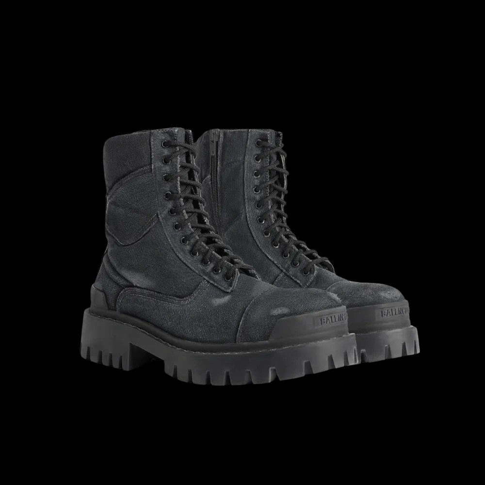 Balenciaga Combat Strike Boot In Black - HypeFly India View 4
