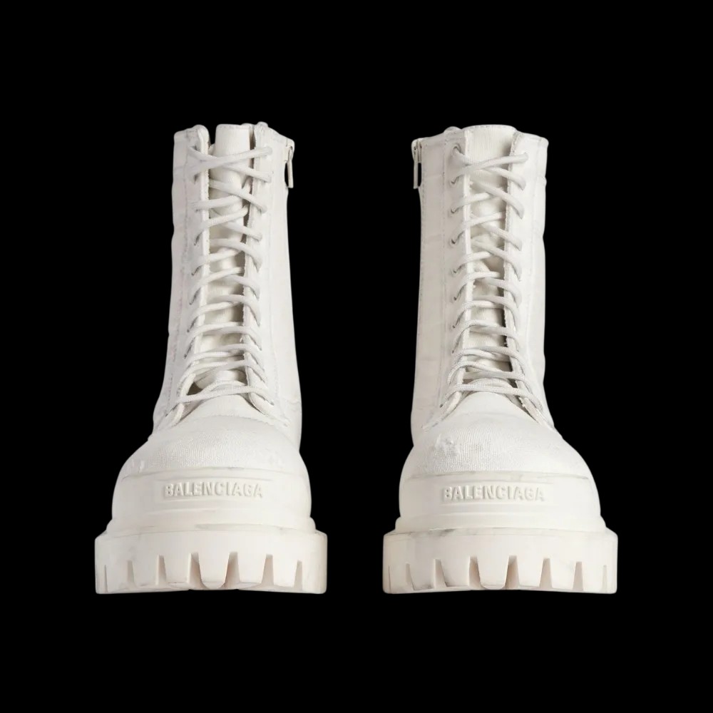 Balenciaga Combat Strike Boot In White - HypeFly India View 4