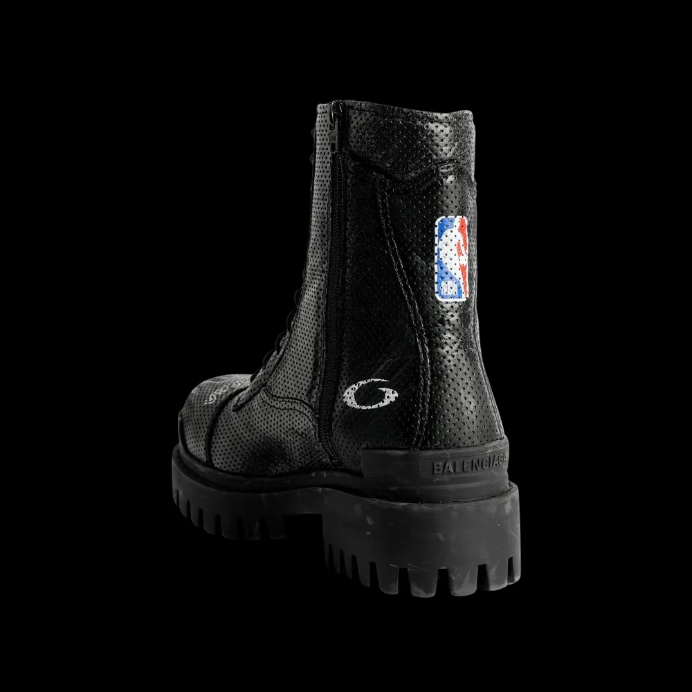 Balenciaga NBA Collaboration Combat Strike Boot in Black - HypeFly India View 2