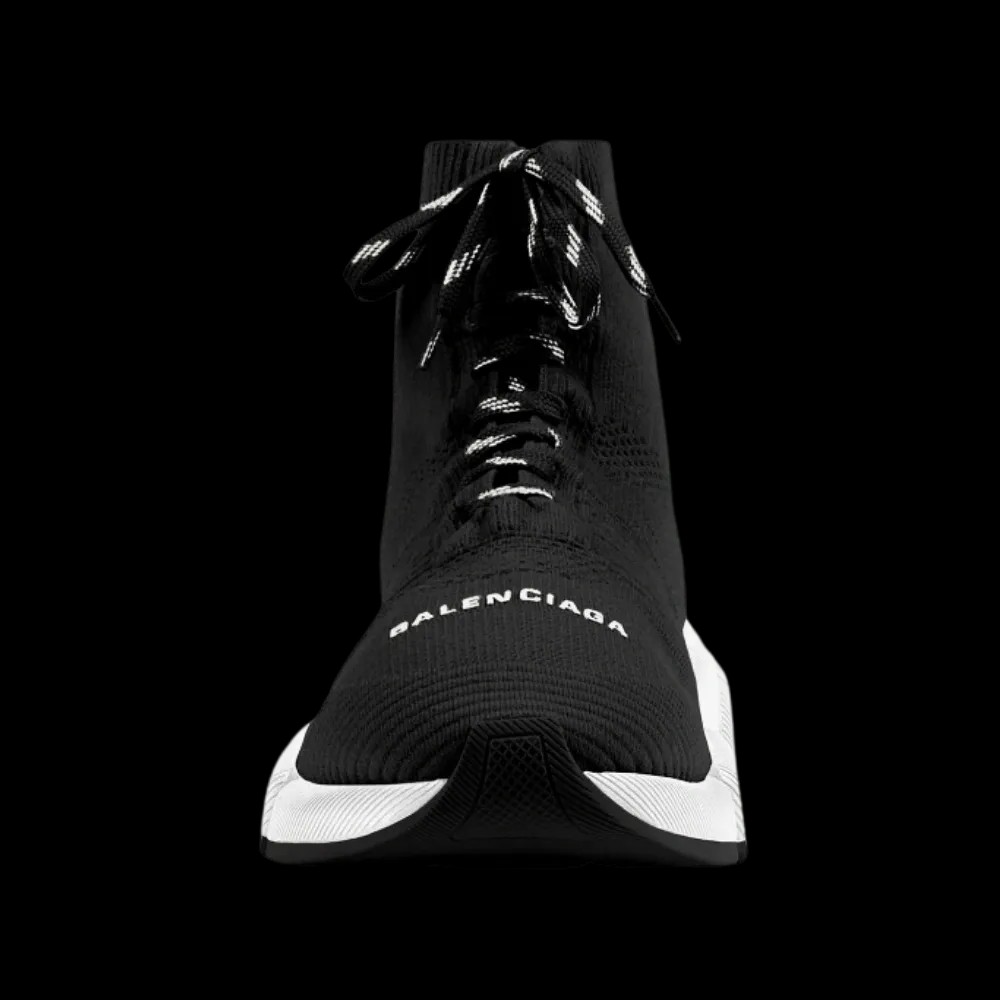 Balenciaga Speed 2.0 Lace-Up Sneaker In Black - HypeFly India View 3