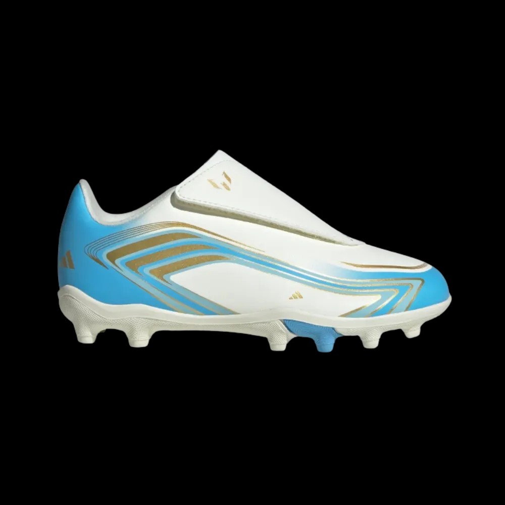 Adidas F50 Messi Club Velcro Firm Multi Ground Soccer Cleats Kids Icey Blue - HypeFly India View 1
