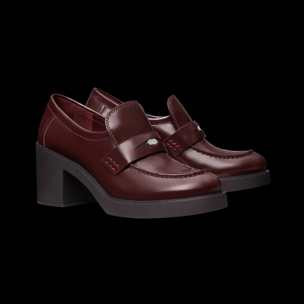 Tory Burch Classic Heeled Lug Loafer Plum - HypeFly India View 2
