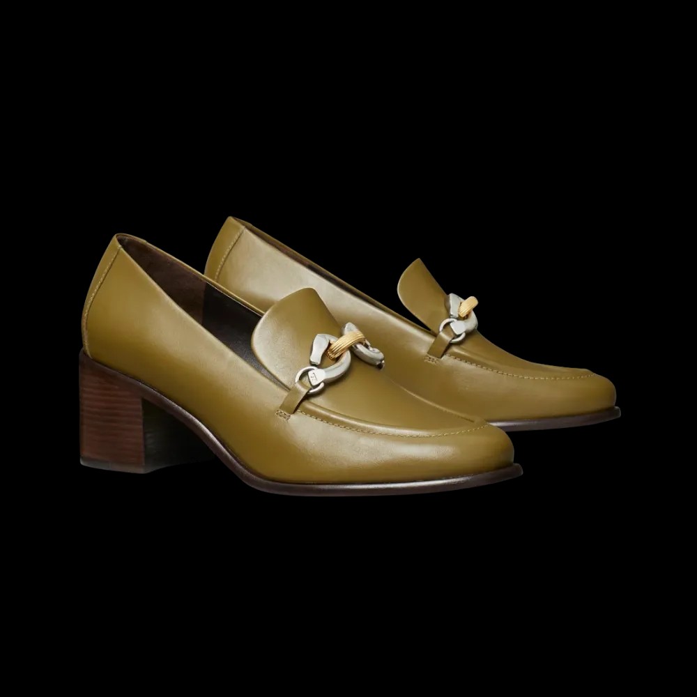 Tory Burch Jessa Heeled Loafer Ramure Green - HypeFly India View 2