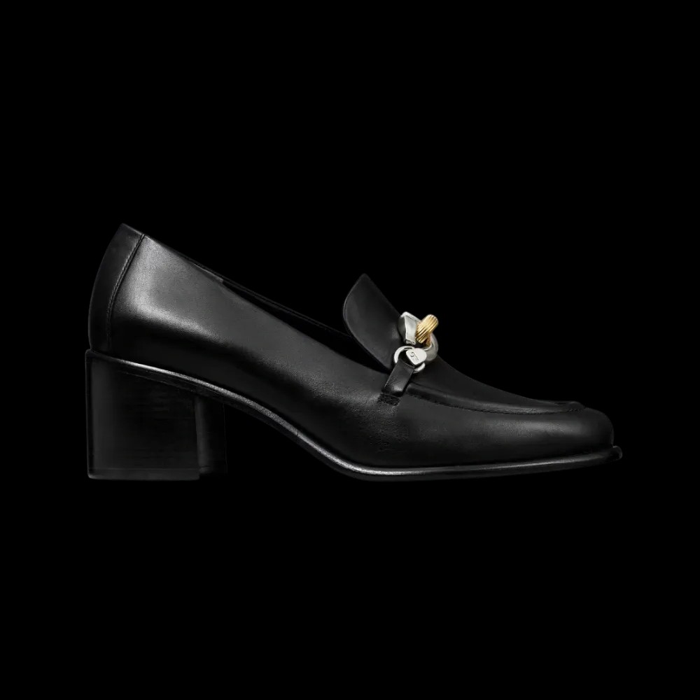 Tory Burch Jessa Heeled Loafer Perfect Black - HypeFly India View 1