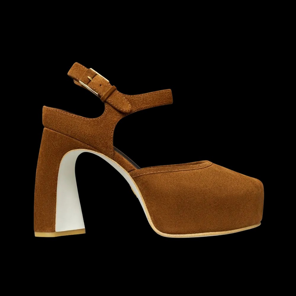 Tory Burch Peep-Toe Platform Sandal Caramel - HypeFly India View 1