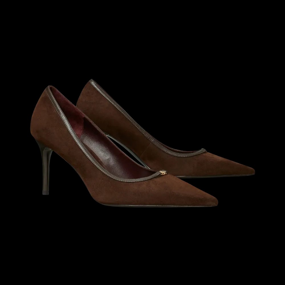 Tory Burch Double T Buckle Pump Dark Cocoa - HypeFly India View 3