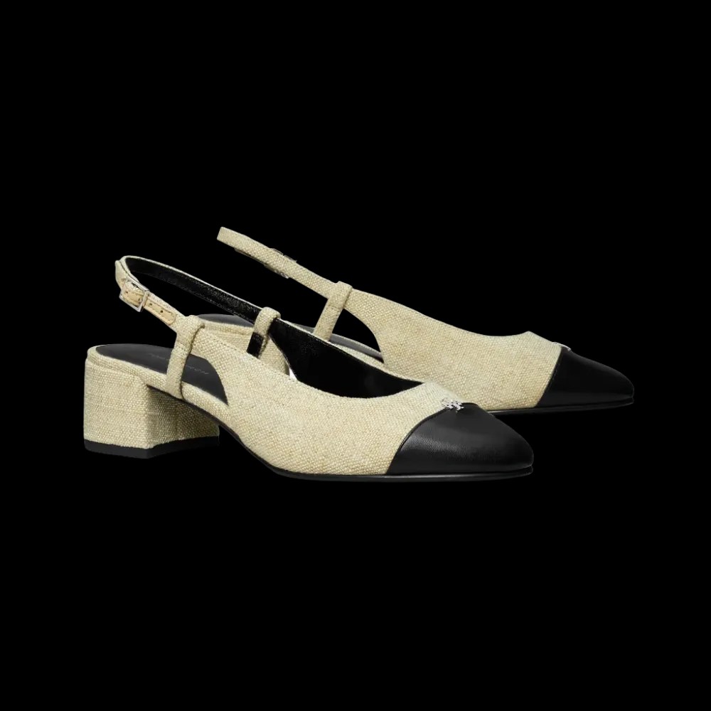 Tory Burch Cap-Toe Slingback Wild Wheat - HypeFly India View 3