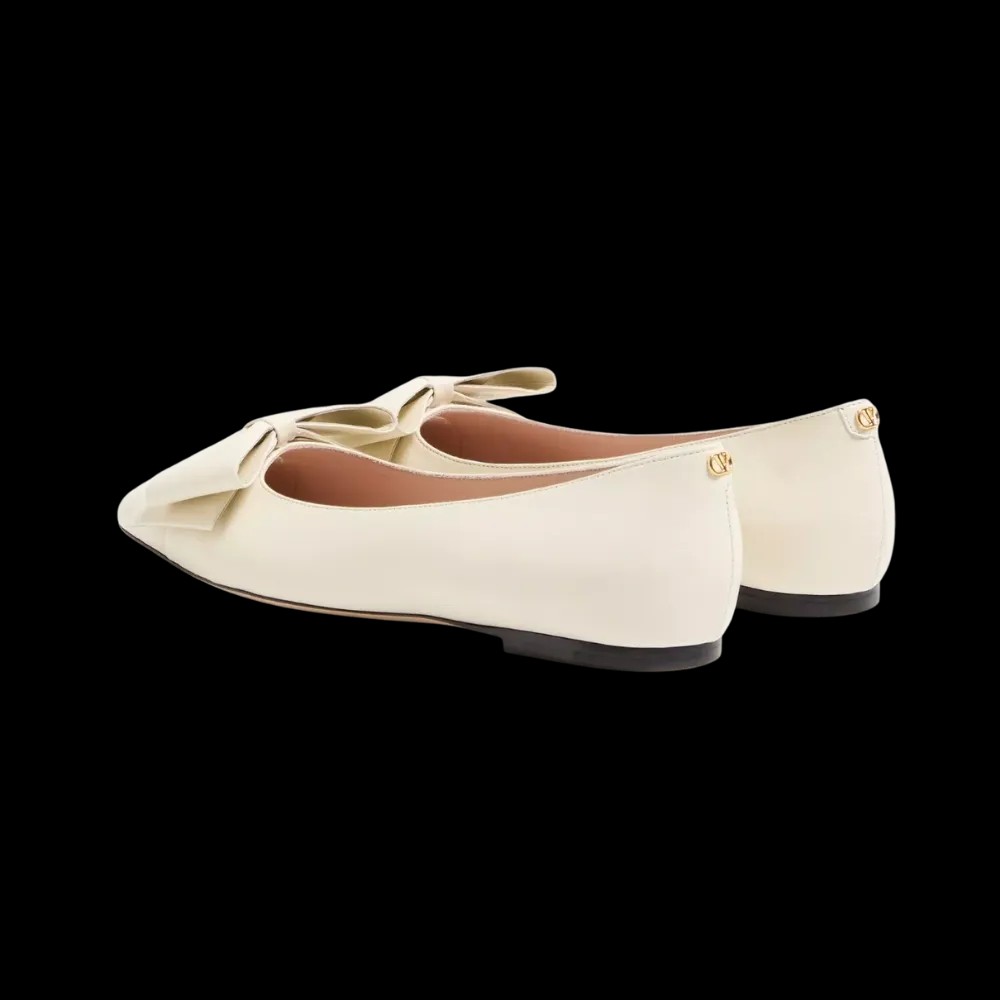 Valentino Bowow Kidskin Ballerina Ivory - HypeFly India View 4