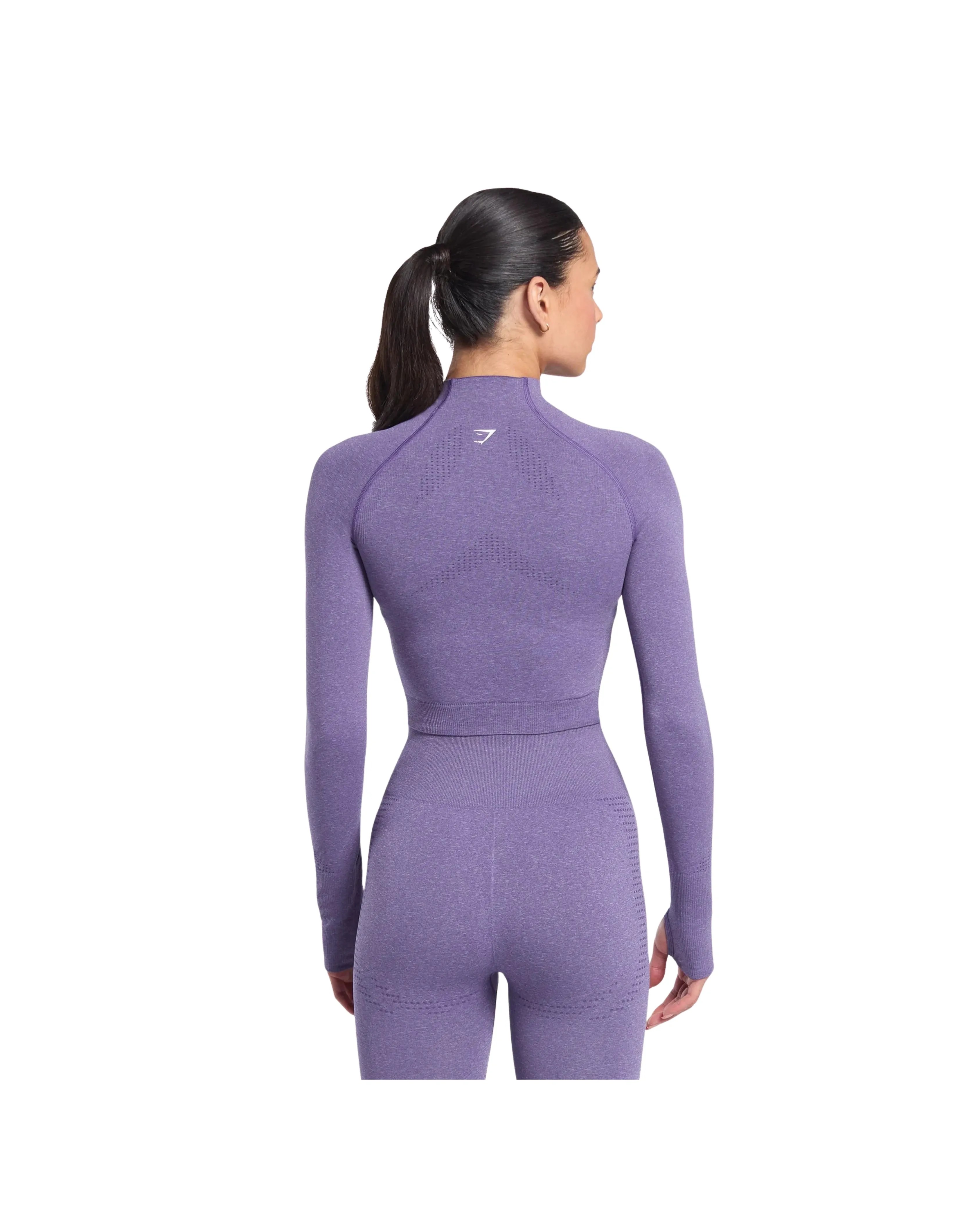 Gymshark Vital Midi Zip Up Jacket Functional Purple - HypeFly India View 2