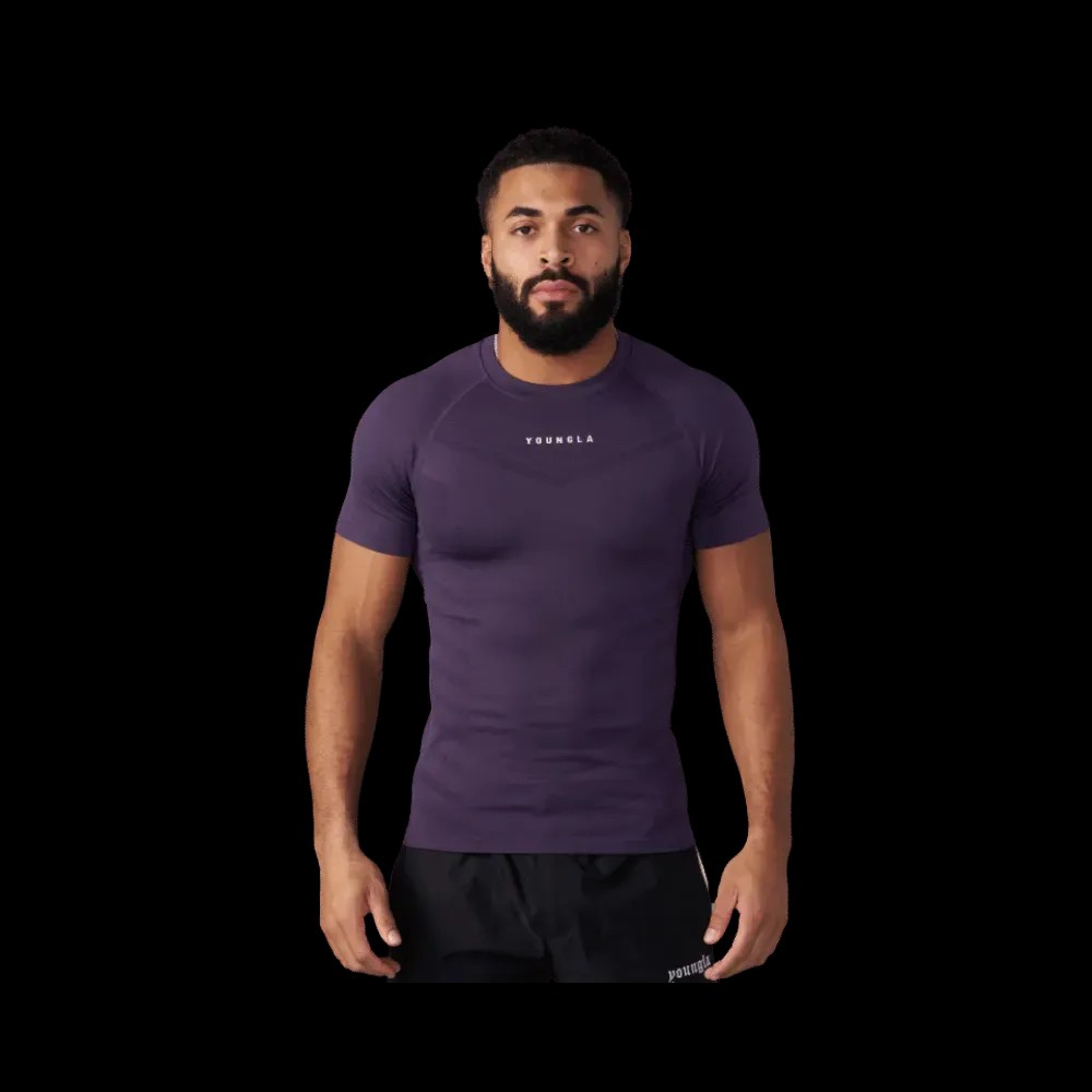 Young LA SuperVillain Compression Tees Purple - HypeFly India View 1