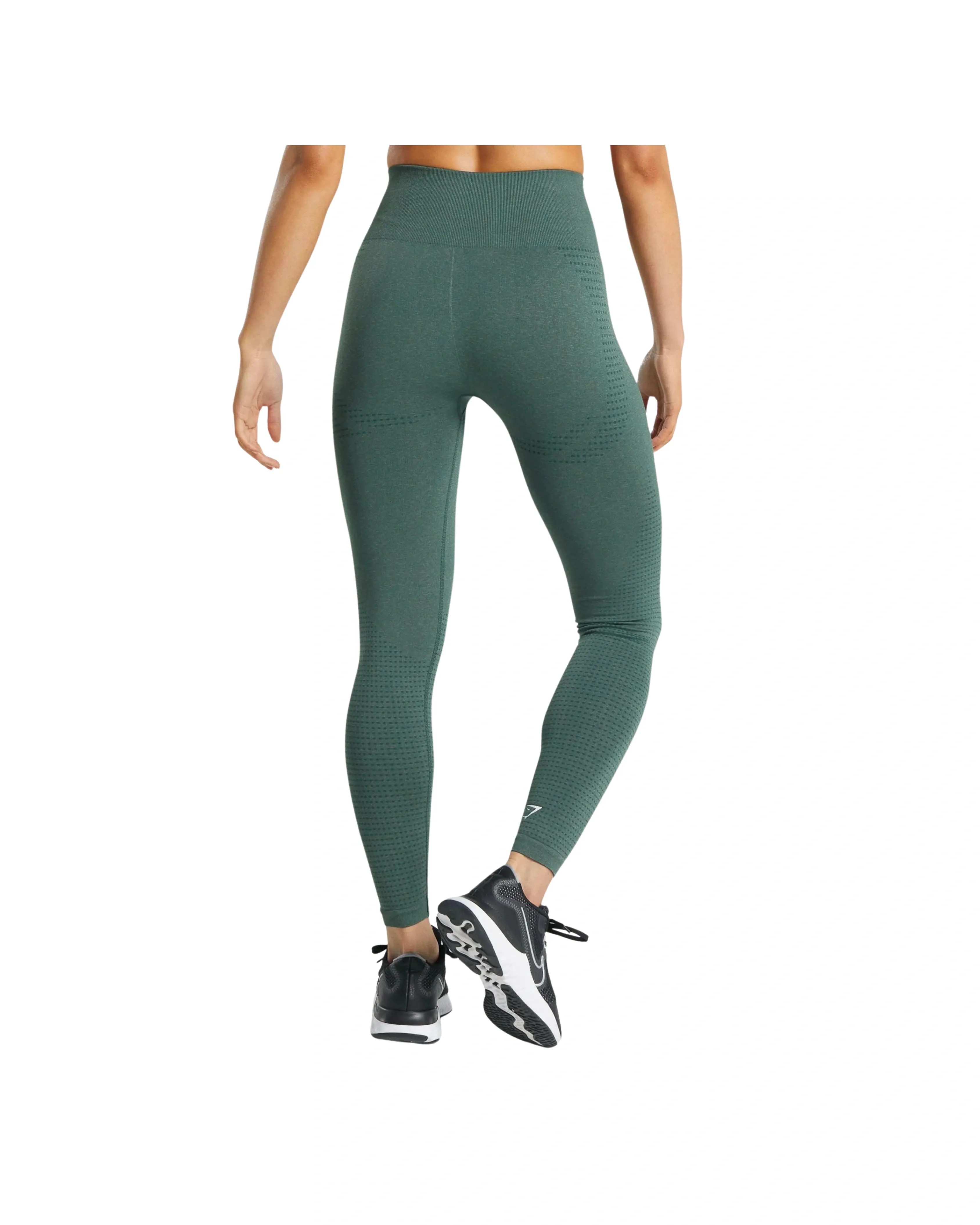 Gymshark Vital Leggings Dark Green Marl - HypeFly India View 2