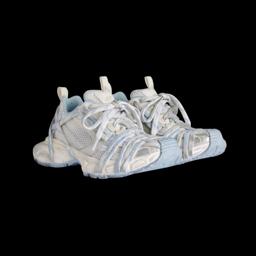 Balenciaga 3XL Extreme Laces Logo Sneaker In White - HypeFly India View 5