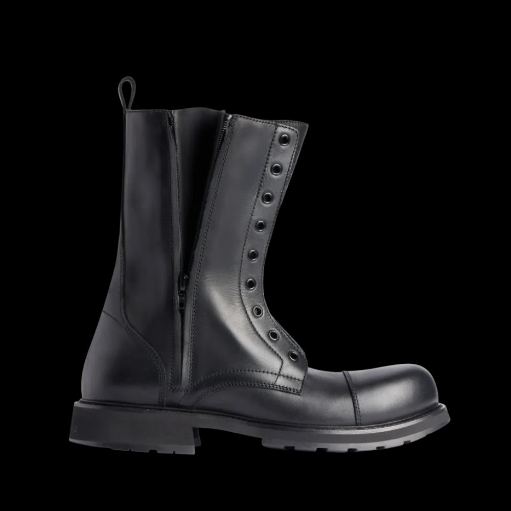 Balenciaga Truck Lace-Up Boot In Black - HypeFly India View 1