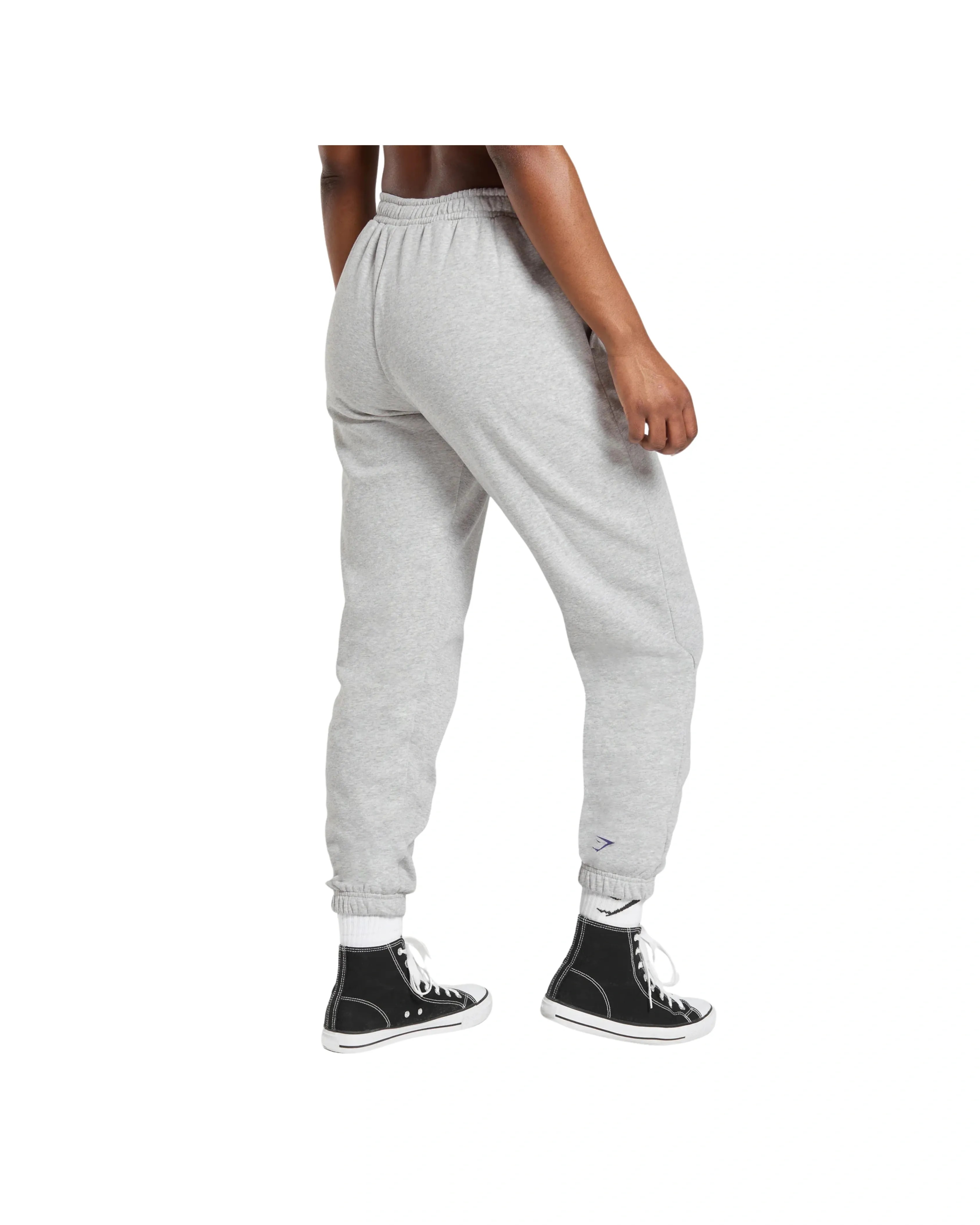 Gymshark Heavy Duty Graphic Loopback Jogger Light Grey Coral Marl - HypeFly India View 2