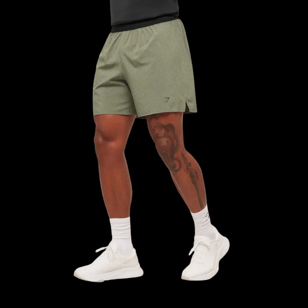 Gymshark Sport Zero 5" Short Base Green - HypeFly India View 4
