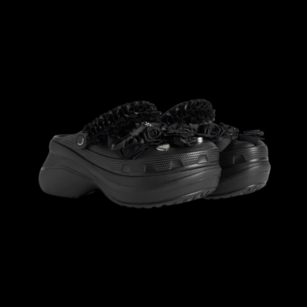 Balenciaga Crocs Mule Jibbitz In Black - HypeFly India View 5