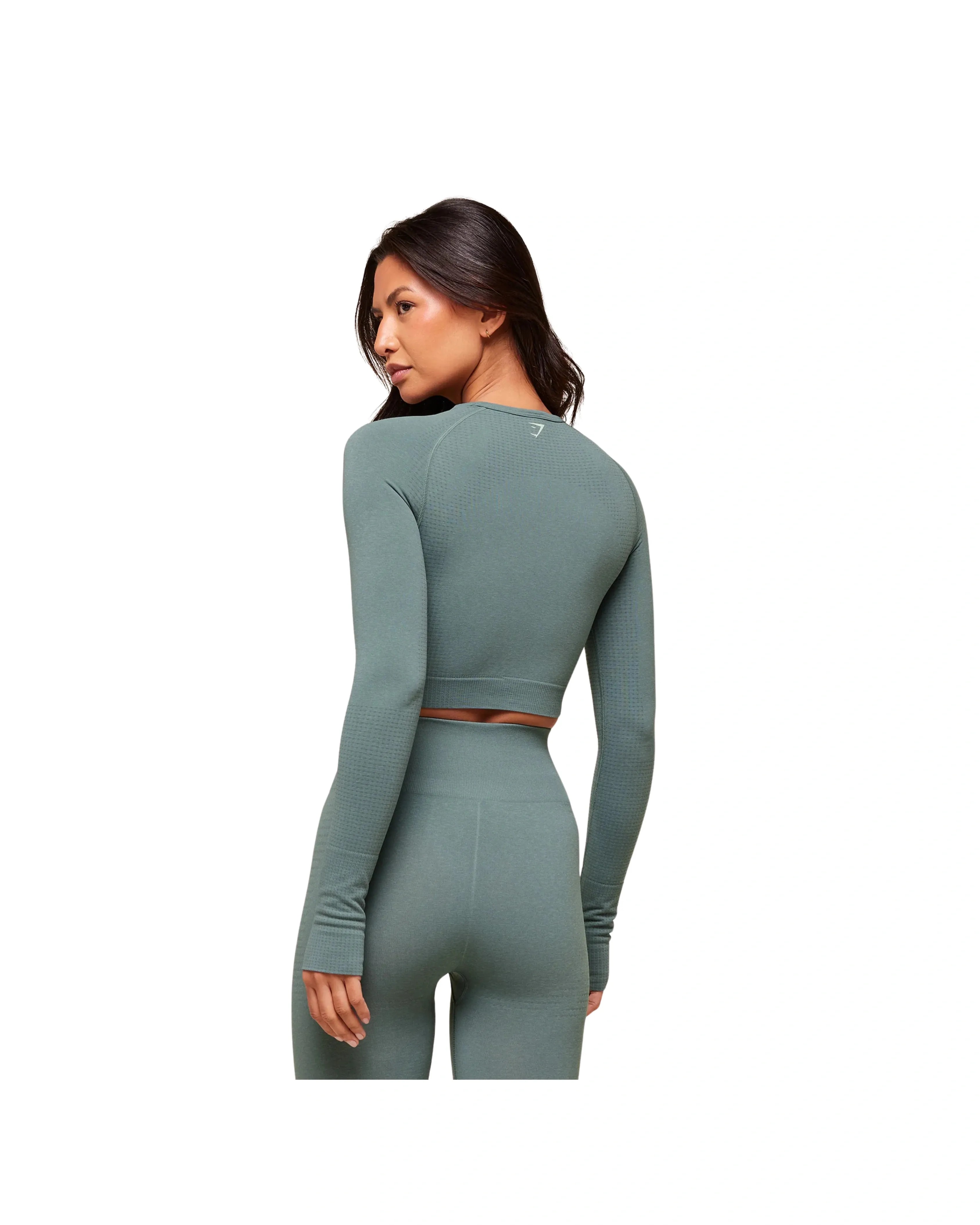 Gymshark Vital Crop Top Celeste Blue Marl - HypeFly India View 2