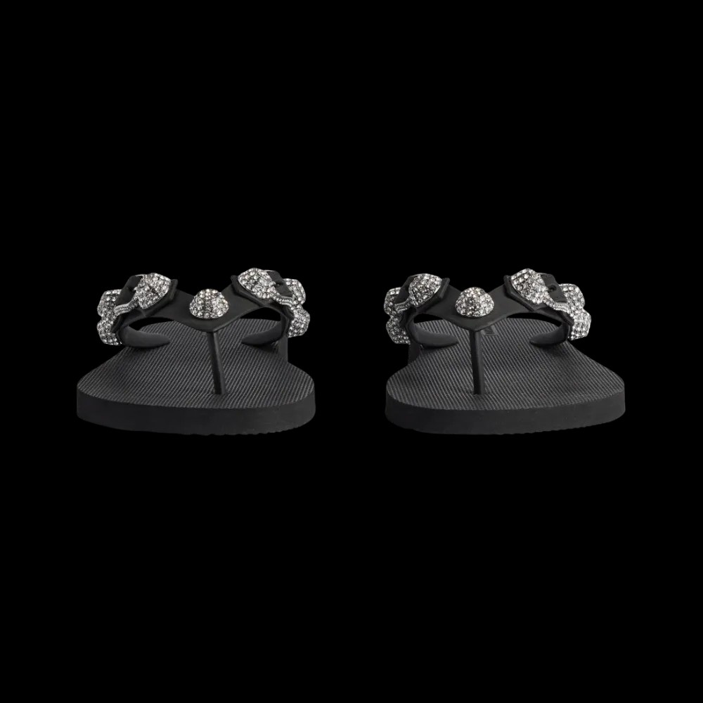 Balenciaga Cagole Thong Sandal In Crystal - HypeFly India View 4