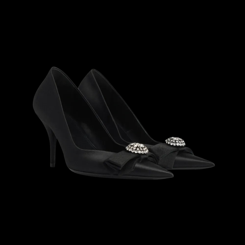 Balenciaga Avenue Palazzo Pump In Black - HypeFly India View 5