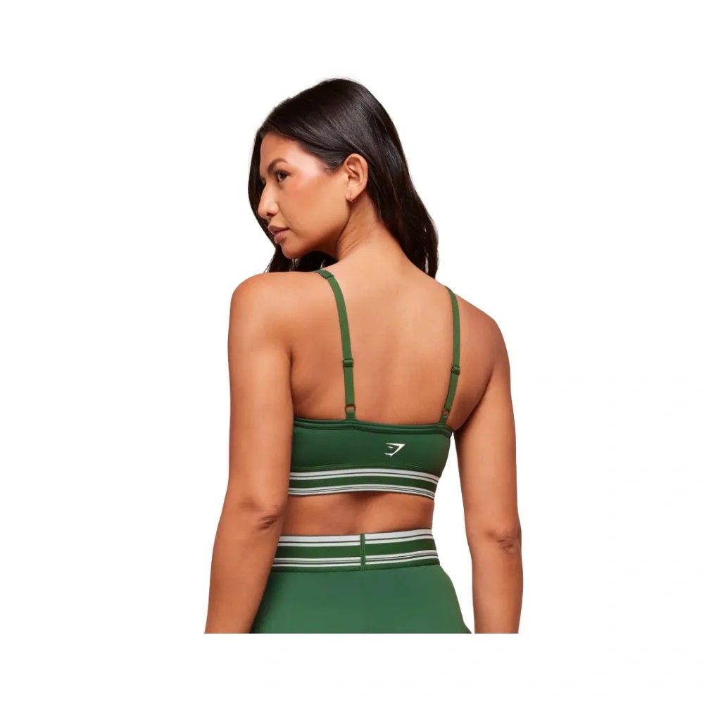 Gymshark Retro Sports Bra - Light Support Classic Green - HypeFly India View 2