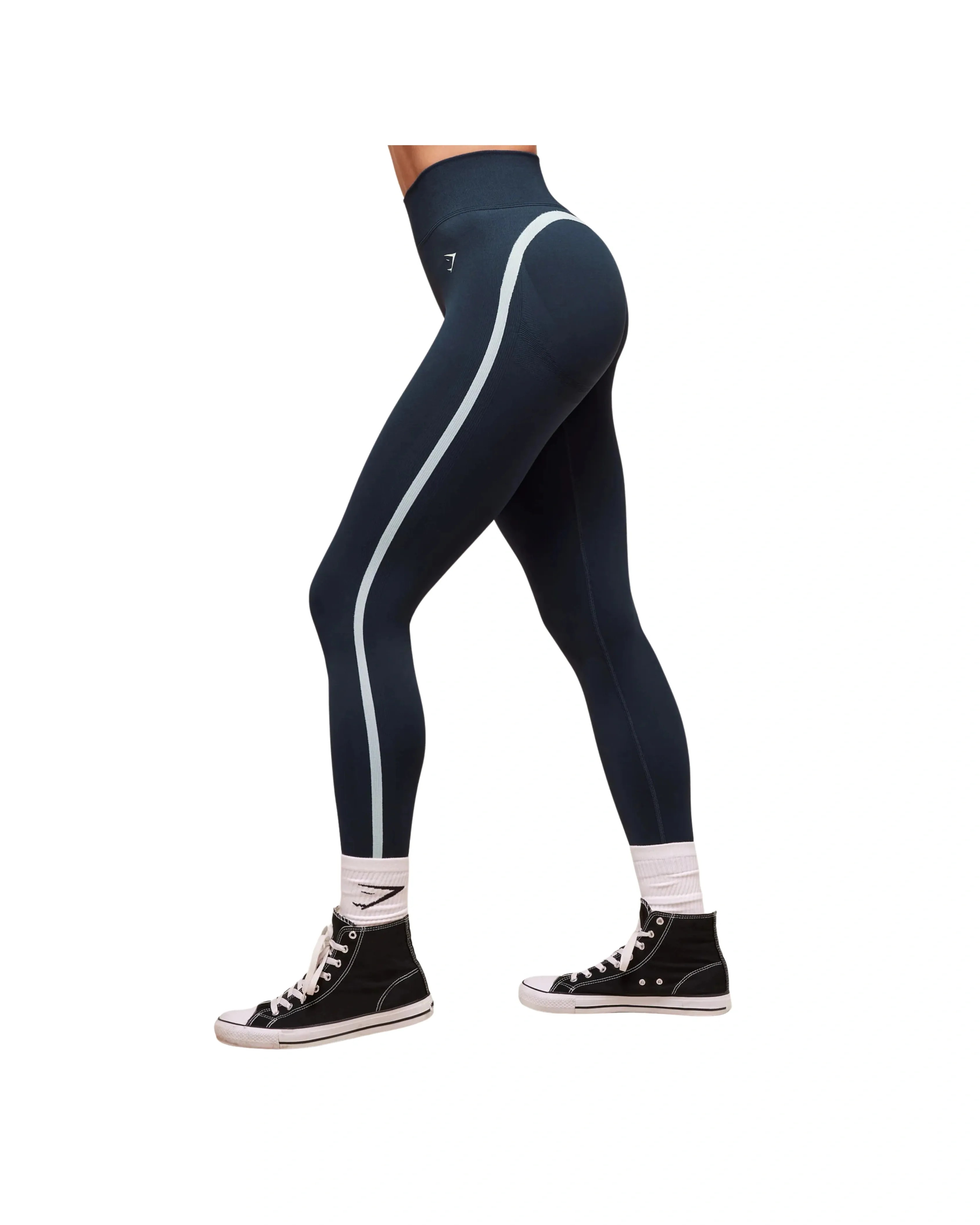 Gymshark Lift Varsity Seamless Leggings Heavy Blue - HypeFly India View 2