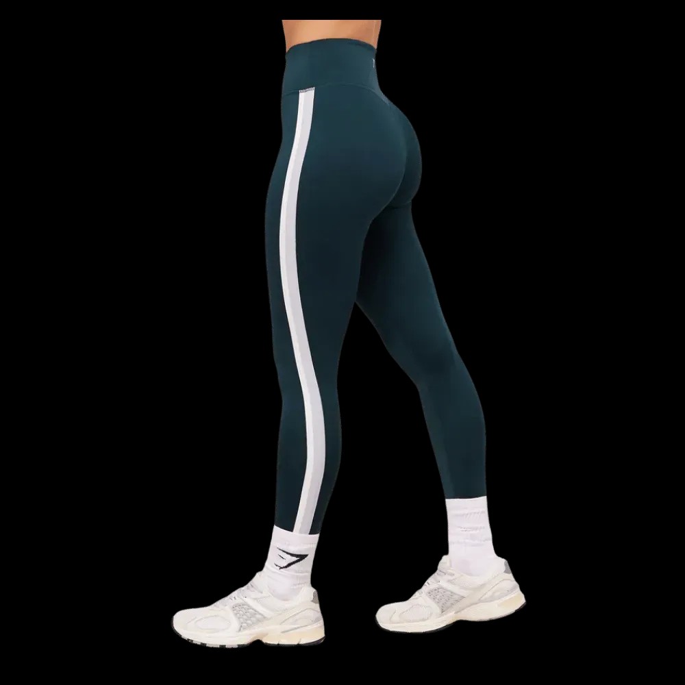 Gymshark Piping Legging Deep Petrol Blue - HypeFly India View 3