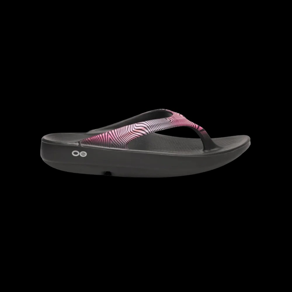 Oofos OOlala Limited Sandal - Disco Zebra - HypeFly India View 1