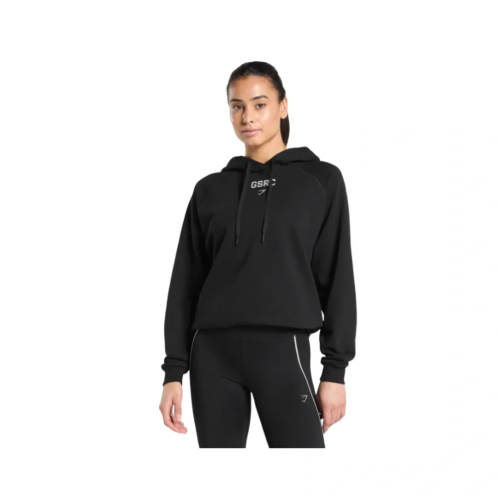 Gymshark Running Graphic Hoodie Black - HypeFly India View 2