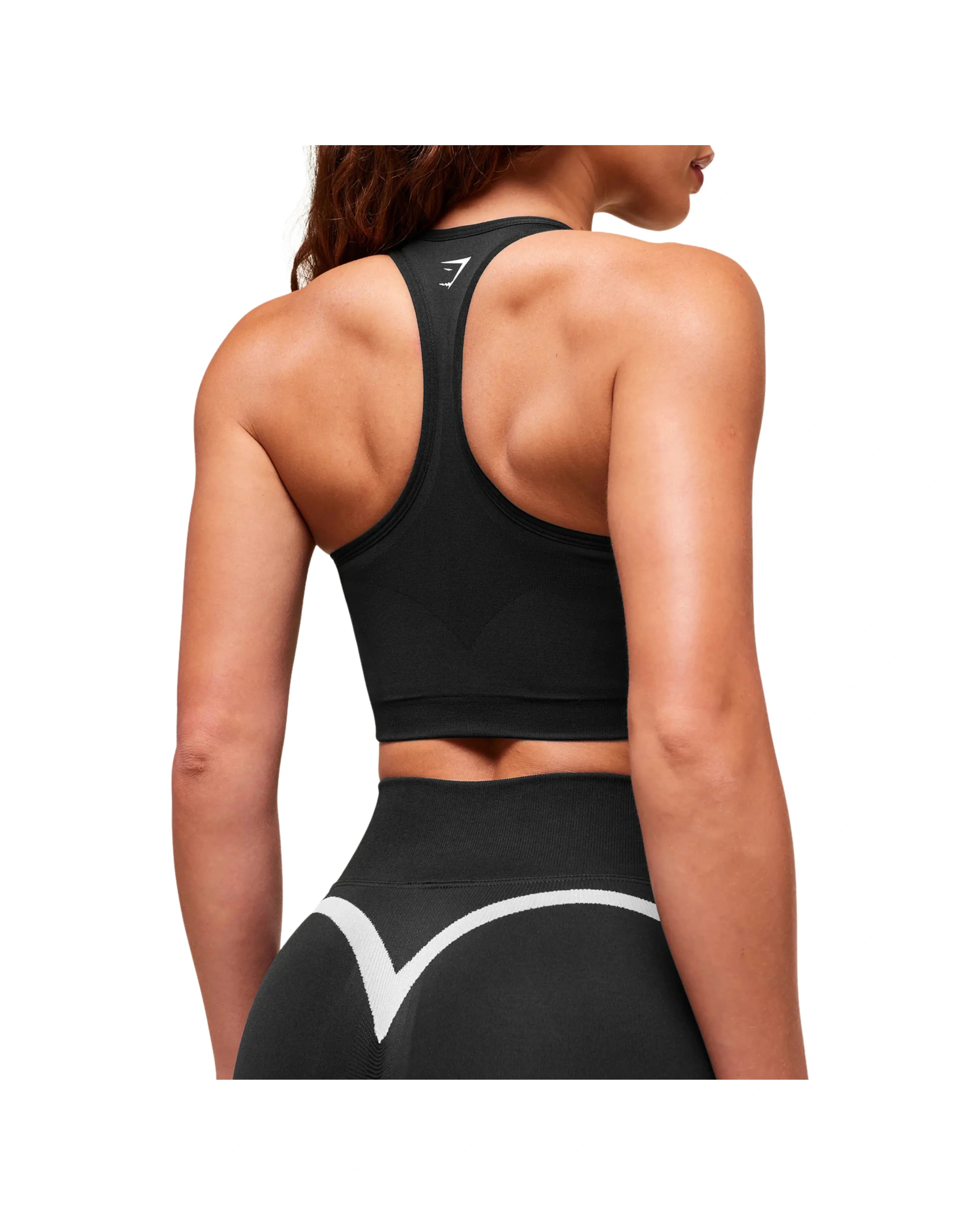 Gymshark Lift Varsity Seamless Tank Black - HypeFly India View 2