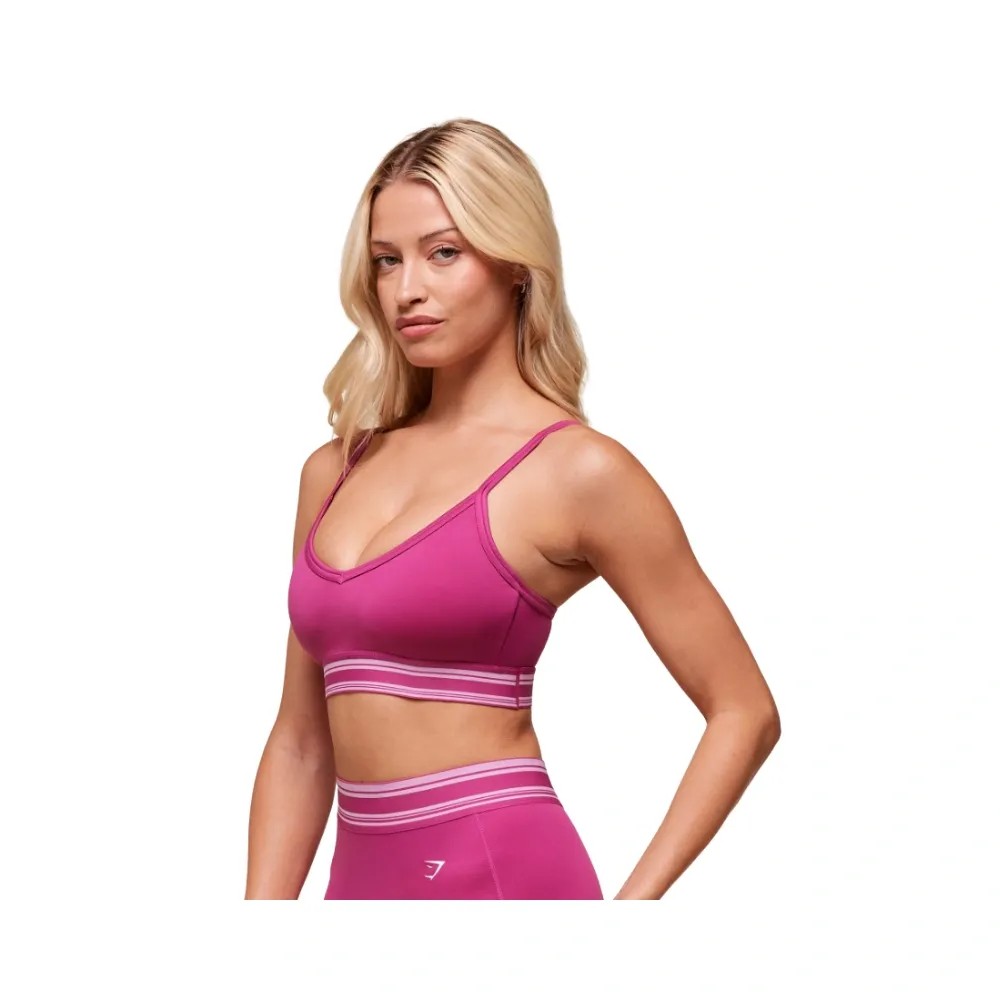 Gymshark Retro Sports Bra - Light Support Winning Pink - HypeFly India View 4