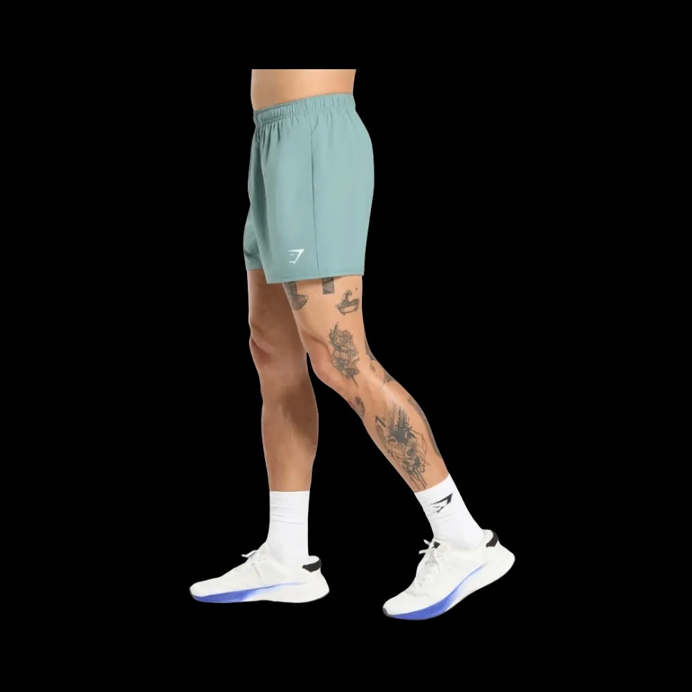 Gymshark Arrival 5" Shorts Celeste Blue - HypeFly India View 4