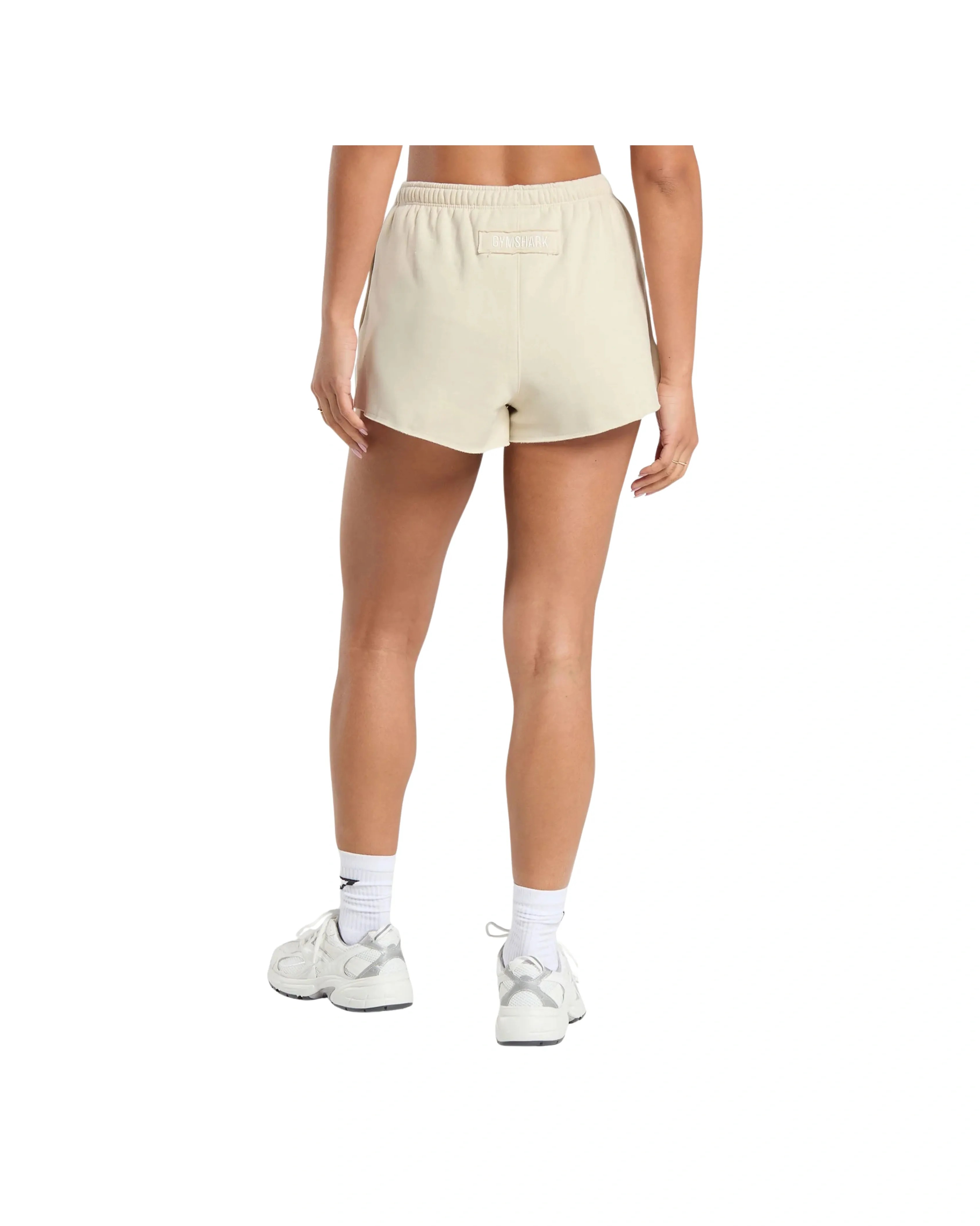 Gymshark Fleece Shorts oversized fit Ecru White - HypeFly India View 2