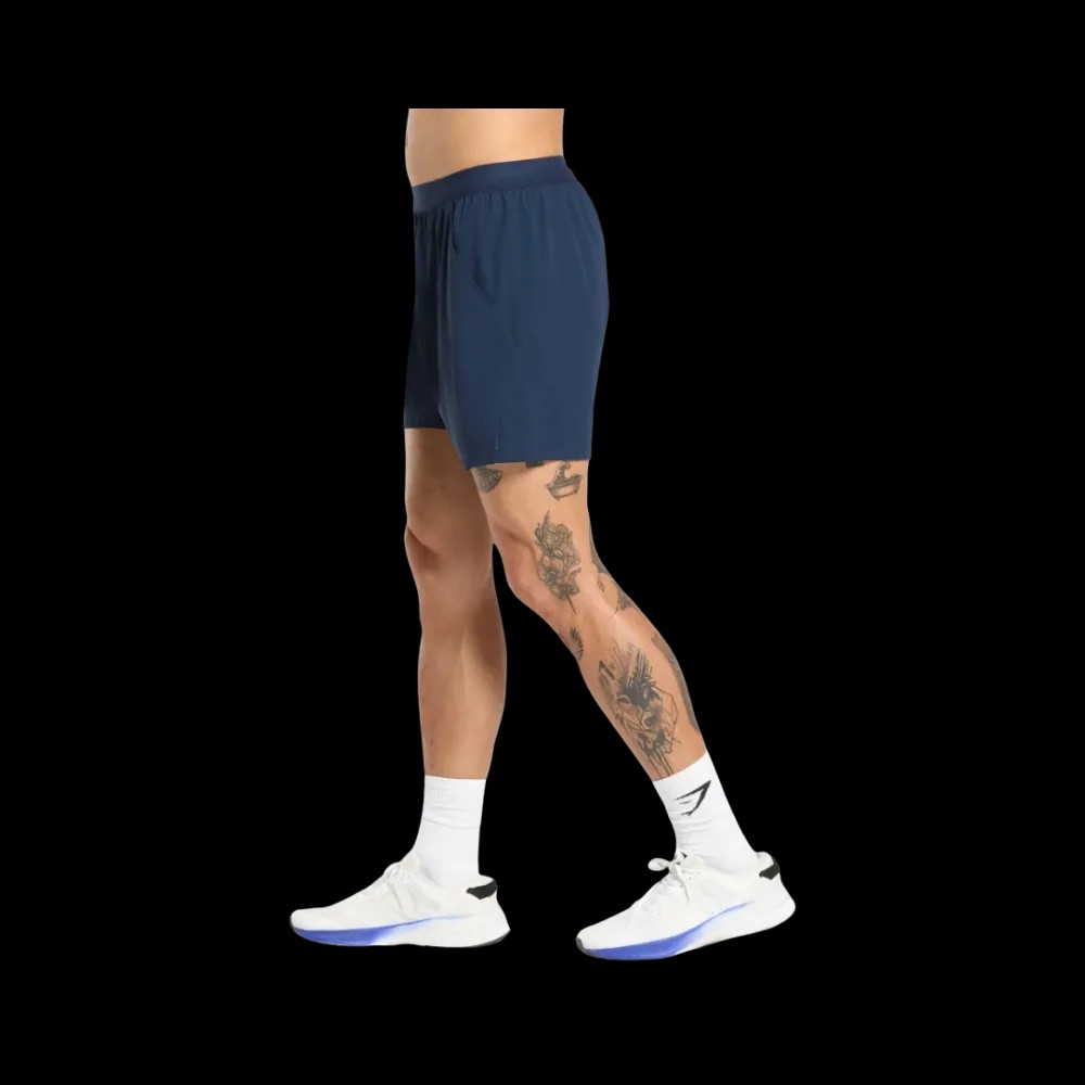 Gymshark Hybrid 6" Shorts Slim Fit Navy - HypeFly India View 3