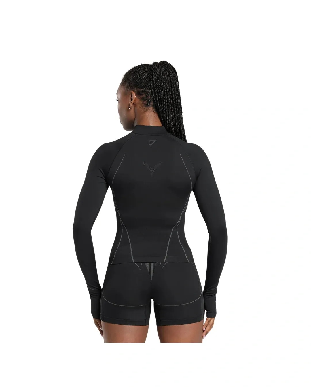 Gymshark Apex Seamless 1/4 Zip Pullover Graphite Grey - HypeFly India View 2