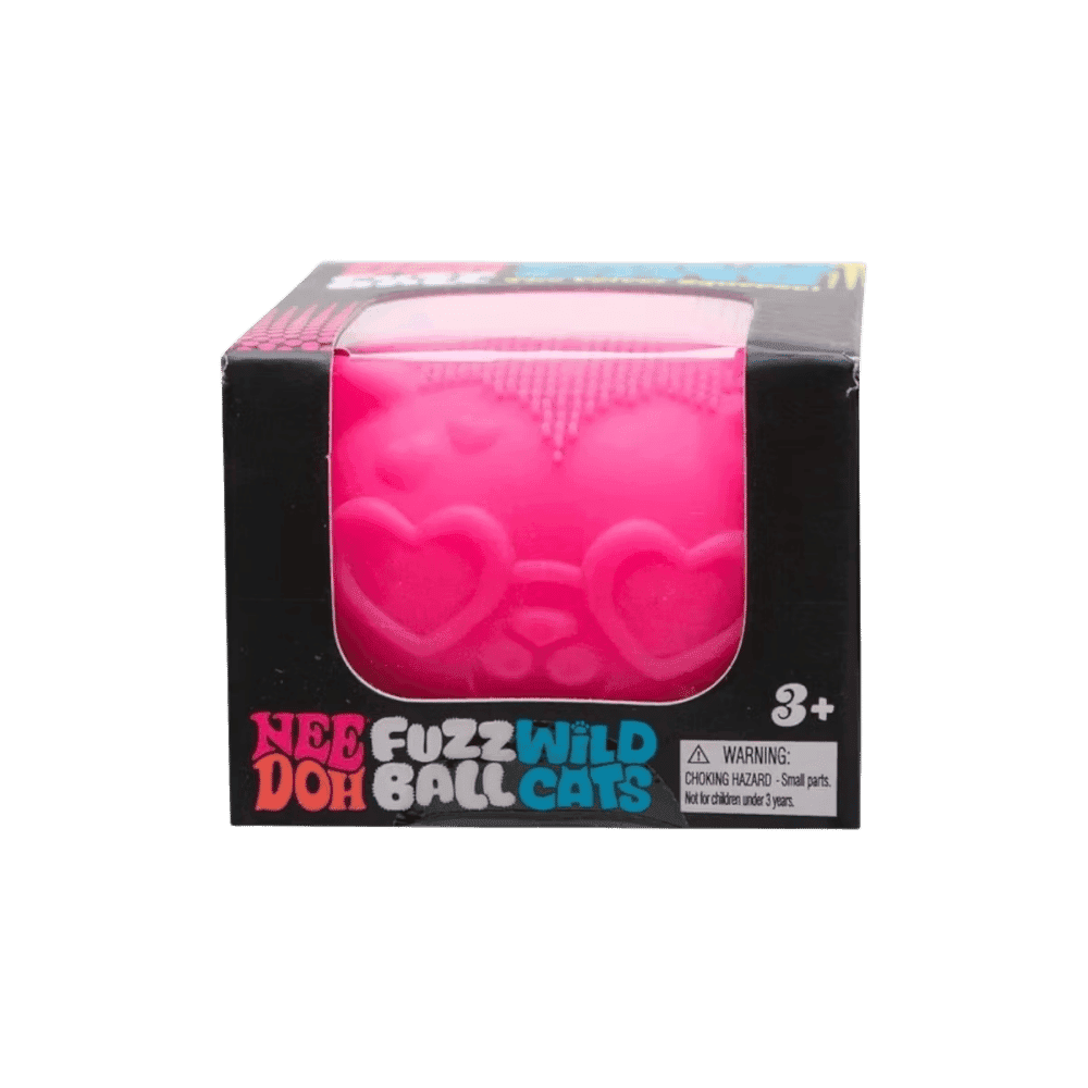 NeeDoh Fuzz Ball Wild Cats Squishy Fidget Toy Pink - HypeFly India View 1