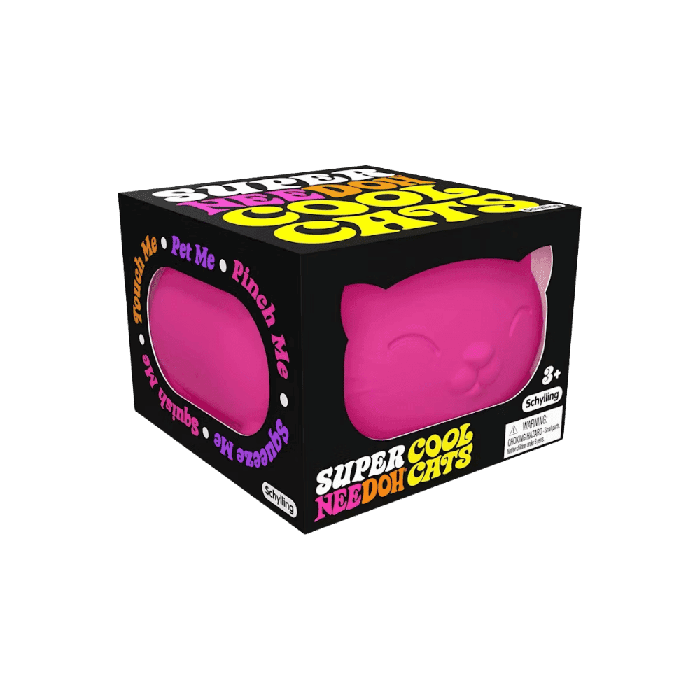 NeeDoh Super Cool Cat Squishy Fidget Toy Pink - HypeFly India View 1