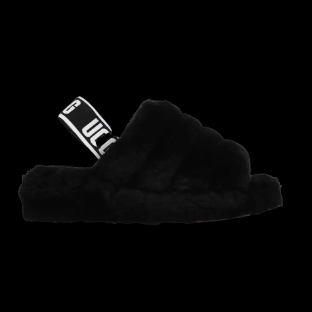 UGG Fluff Yeah Slide Black - HypeFly India View 1