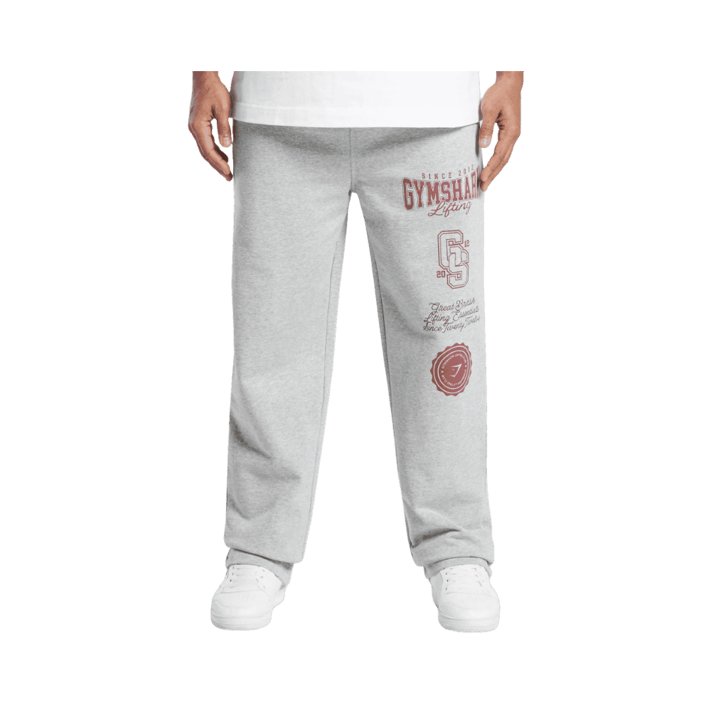 Gymshark Lifting Essentials Straight Leg Pant Light Grey Core Marl - HypeFly India View 2