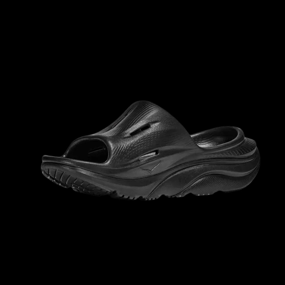 Hoka ORA Recovery Slide 3 Black - HypeFly India View 2