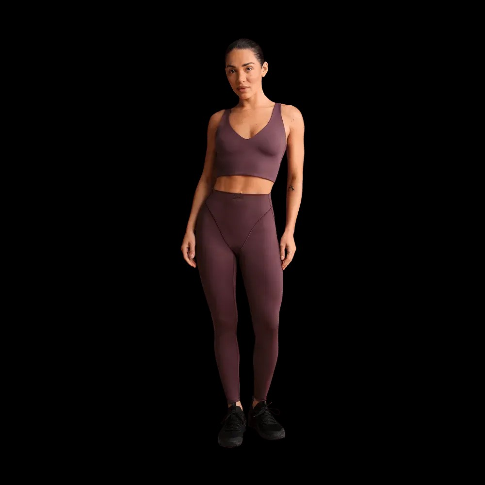 Nike X Skims Matte Women's V-Neck Long-Line Bra CURRANT - HypeFly India View 4
