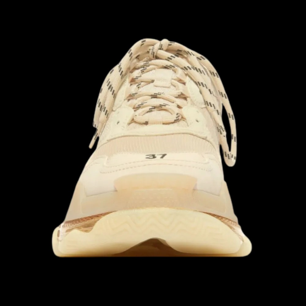 Balenciaga Triple S Clear Sole Sneaker In Beige - HypeFly India View 4